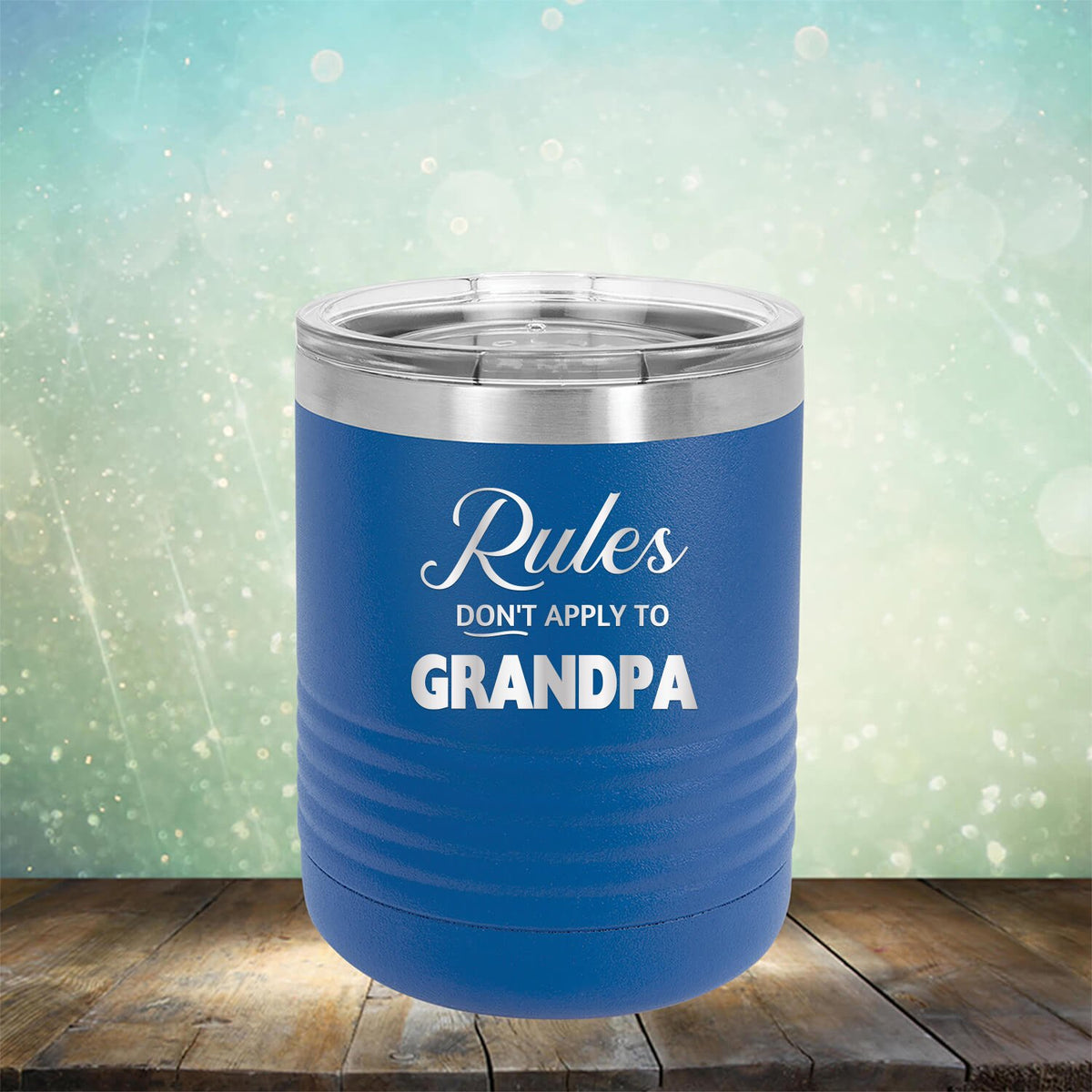 Rules Don&#39;t Apply To Grandpa - Laser Etched Tumbler Mug