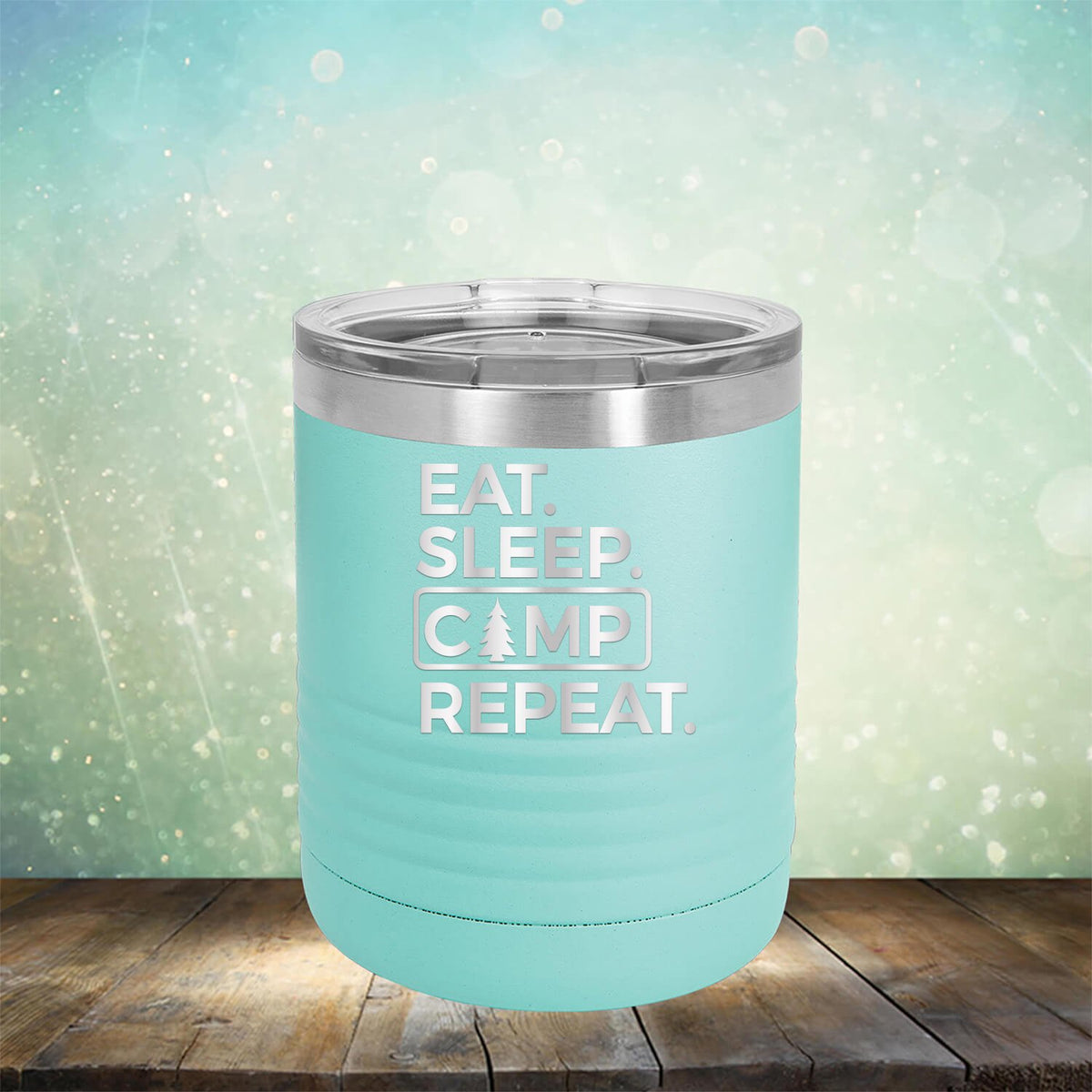 Eat Sleep Camp Repeat - Laser Etched Tumbler Mug