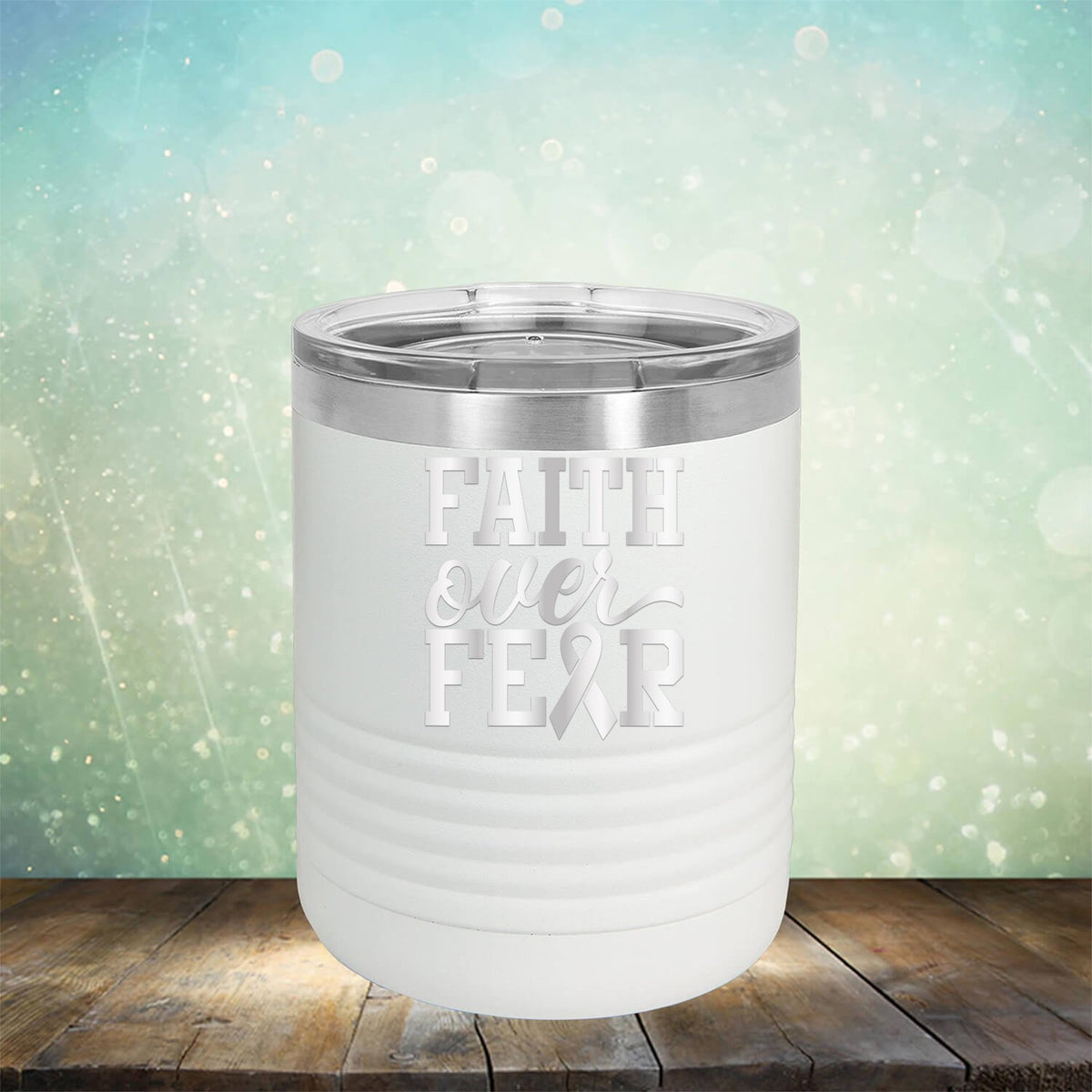 Faith Over Fear - Laser Etched Tumbler Mug