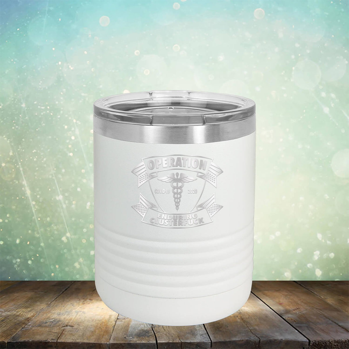 Operation Covid-19 2020 Enduring Clusterfuck - Laser Etched Tumbler Mug