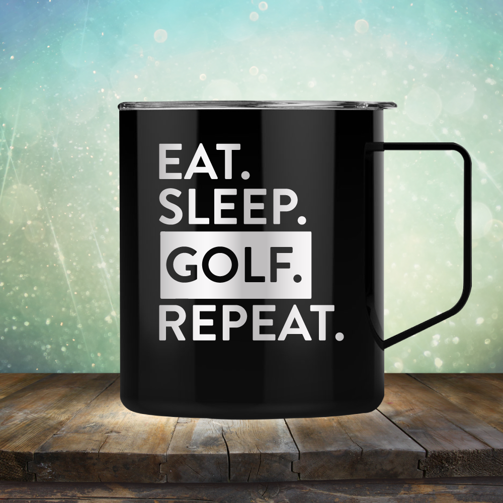 Eat Sleep Golf Repeat - Laser Etched Tumbler Mug