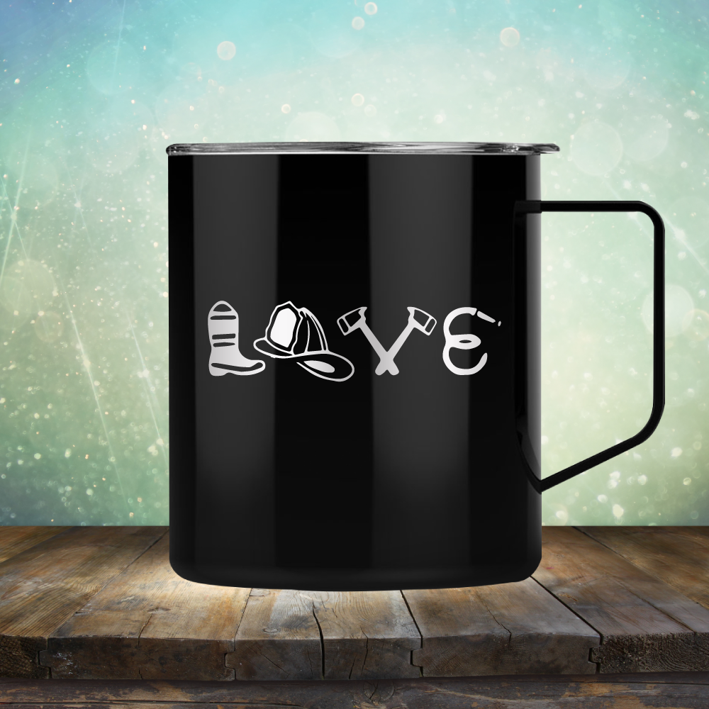 Firefighter Love - Laser Etched Tumbler Mug