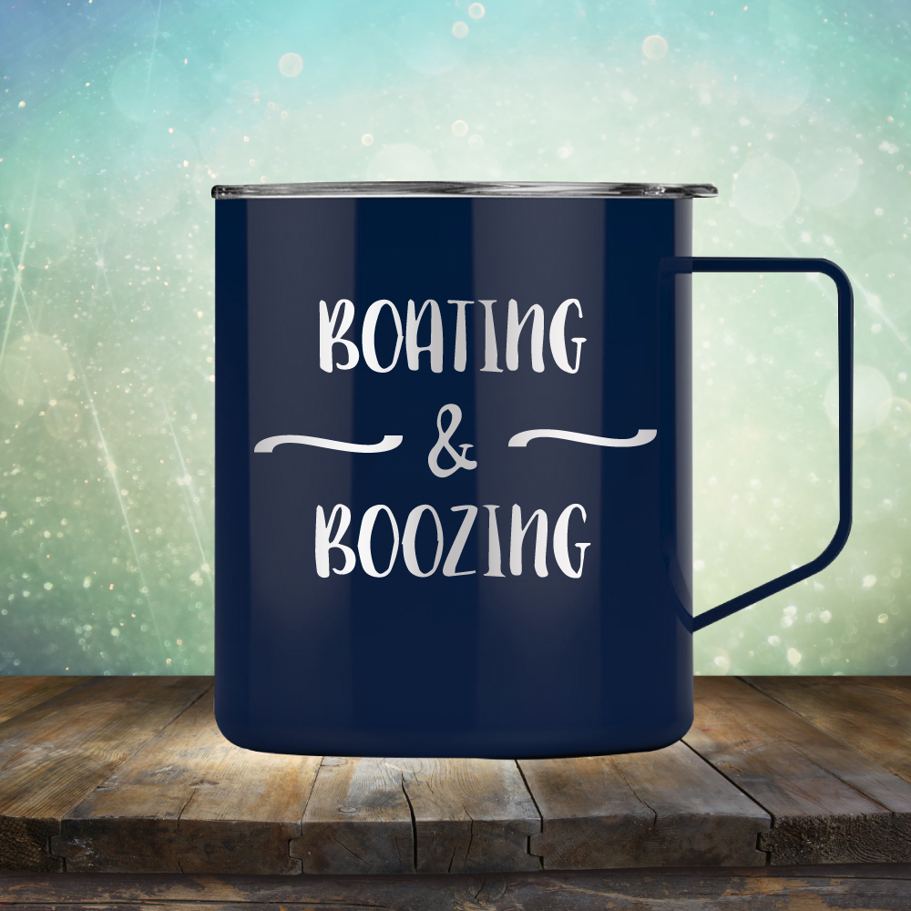 Boating &amp; Boozing - Laser Etched Tumbler Mug