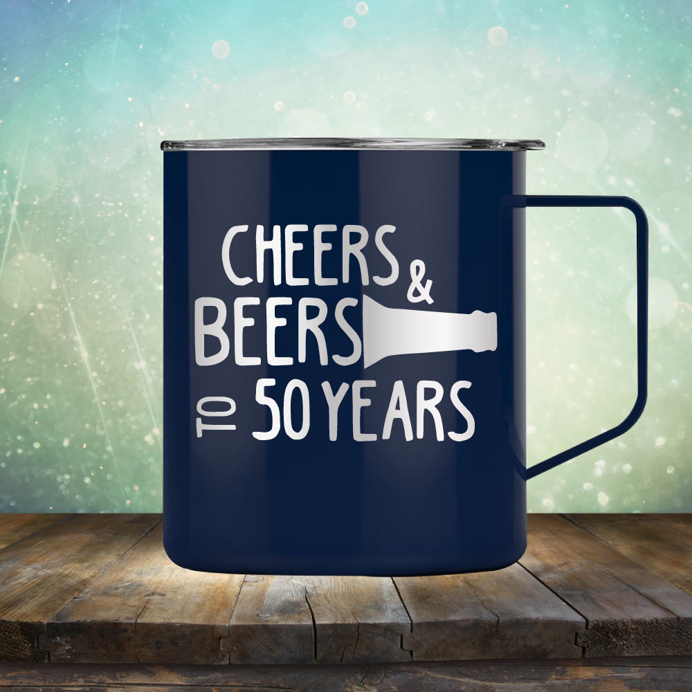 Cheers &amp; Beers to 50 Years - Laser Etched Tumbler Mug