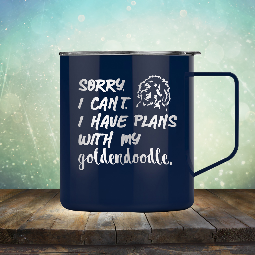 Sorry I Can&#39;t. I have Plans with my Goldendoodle - Laser Etched Tumbler Mug
