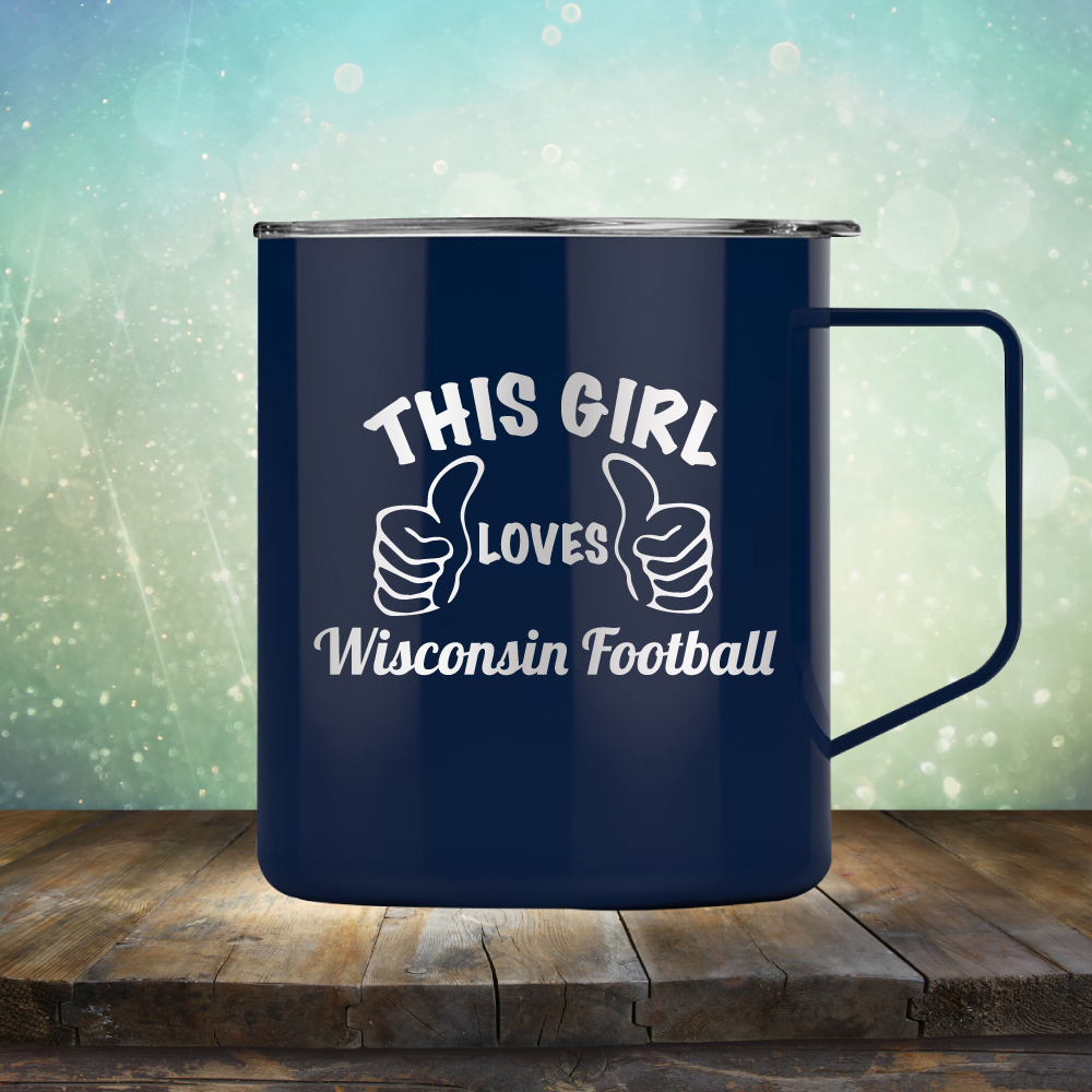 This Girl Loves Wisconsin Football - Laser Etched Tumbler Mug