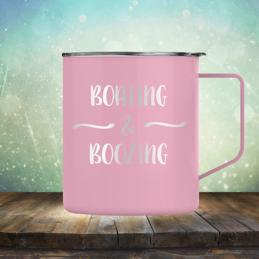 Boating &amp; Boozing - Laser Etched Tumbler Mug