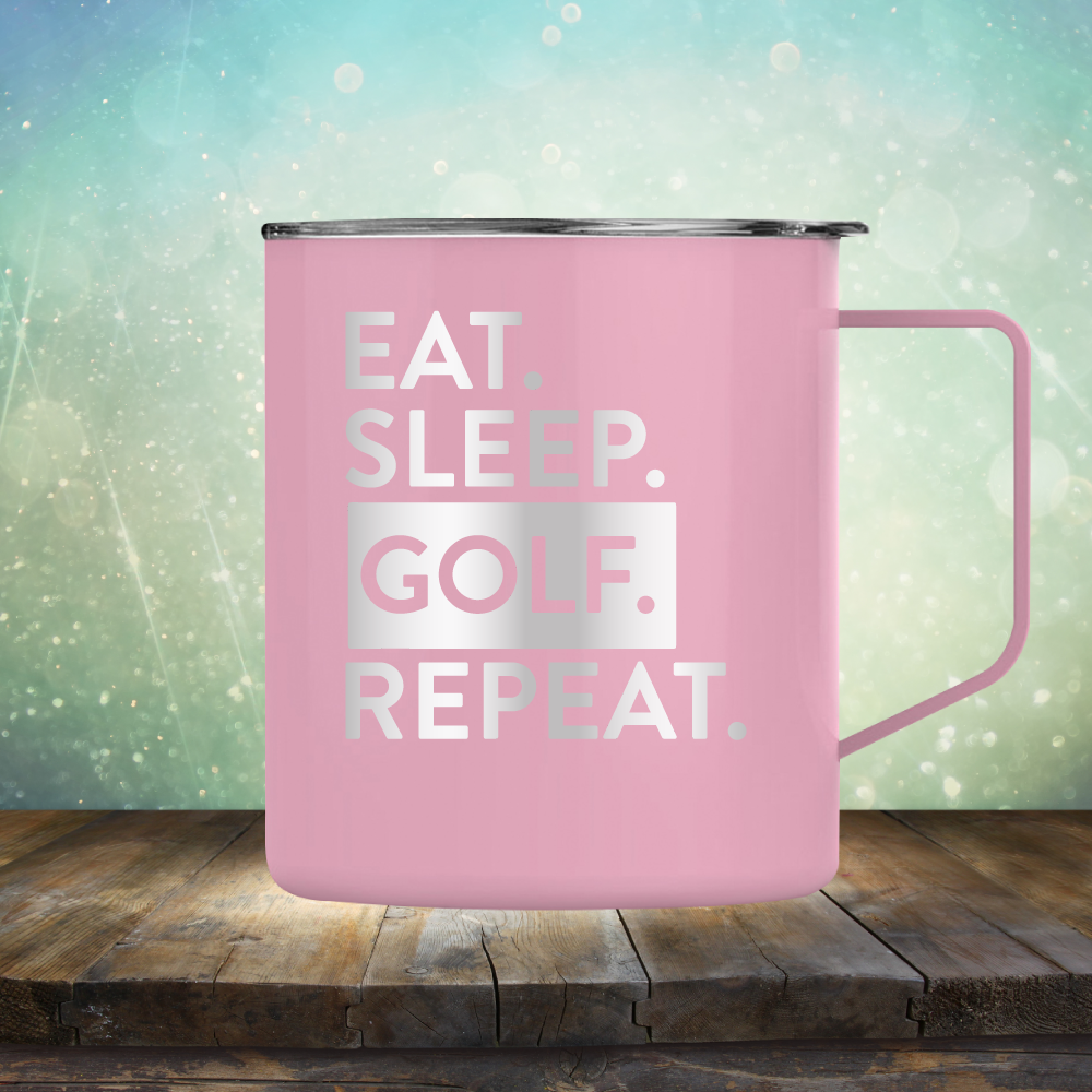Eat Sleep Golf Repeat - Laser Etched Tumbler Mug