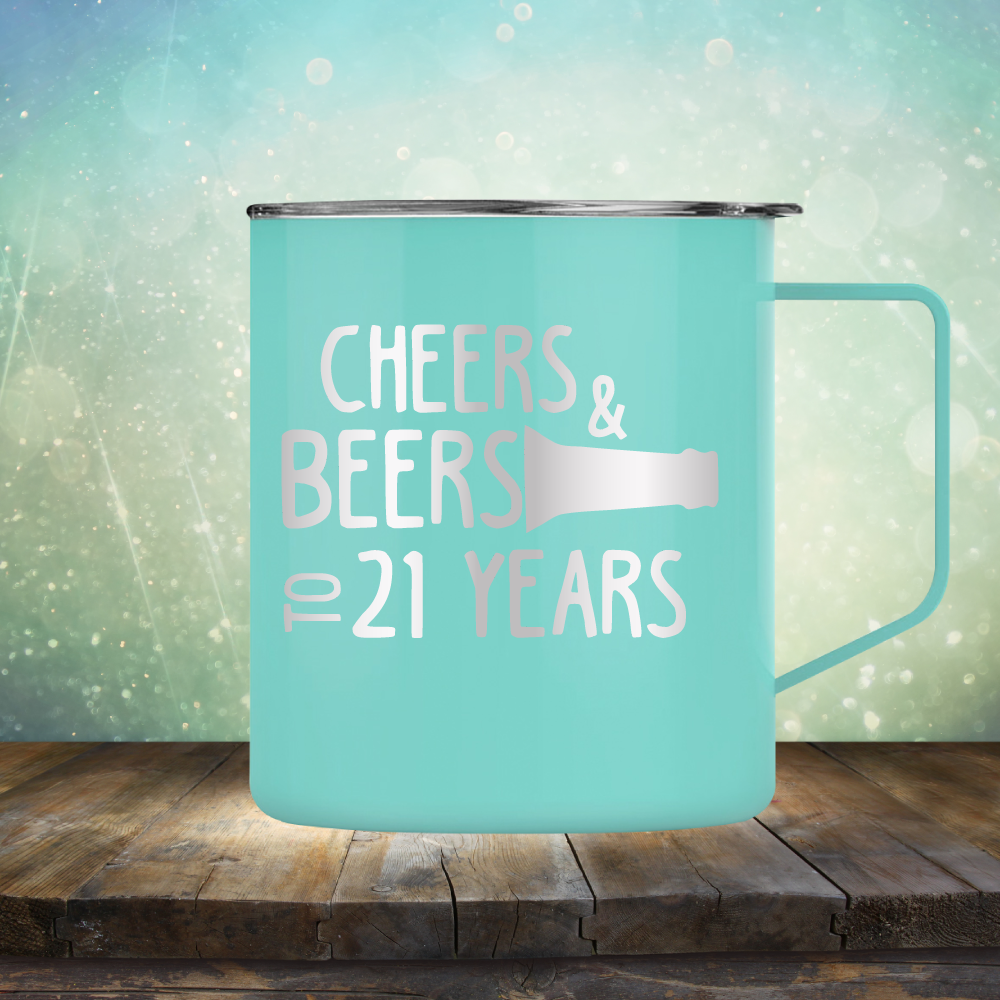 Cheers & Beers to 21 Years - Laser Etched Tumbler Mug