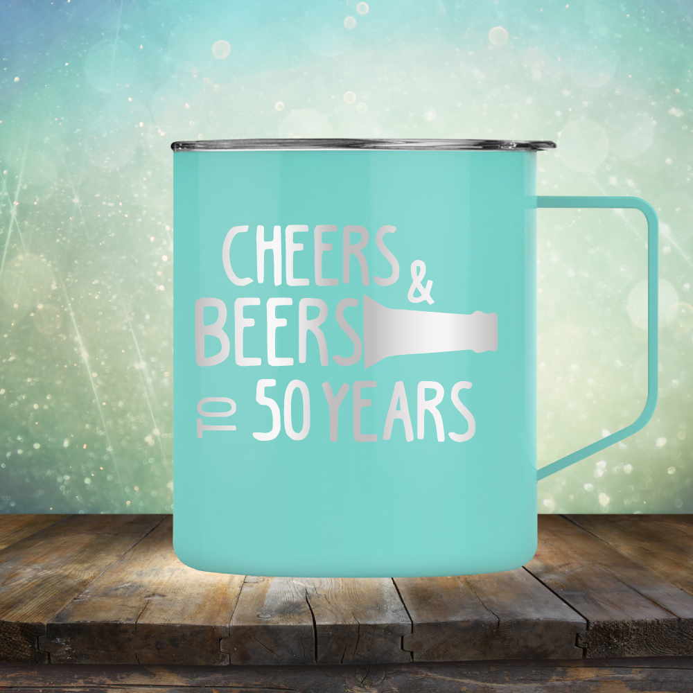 Cheers &amp; Beers to 50 Years - Laser Etched Tumbler Mug