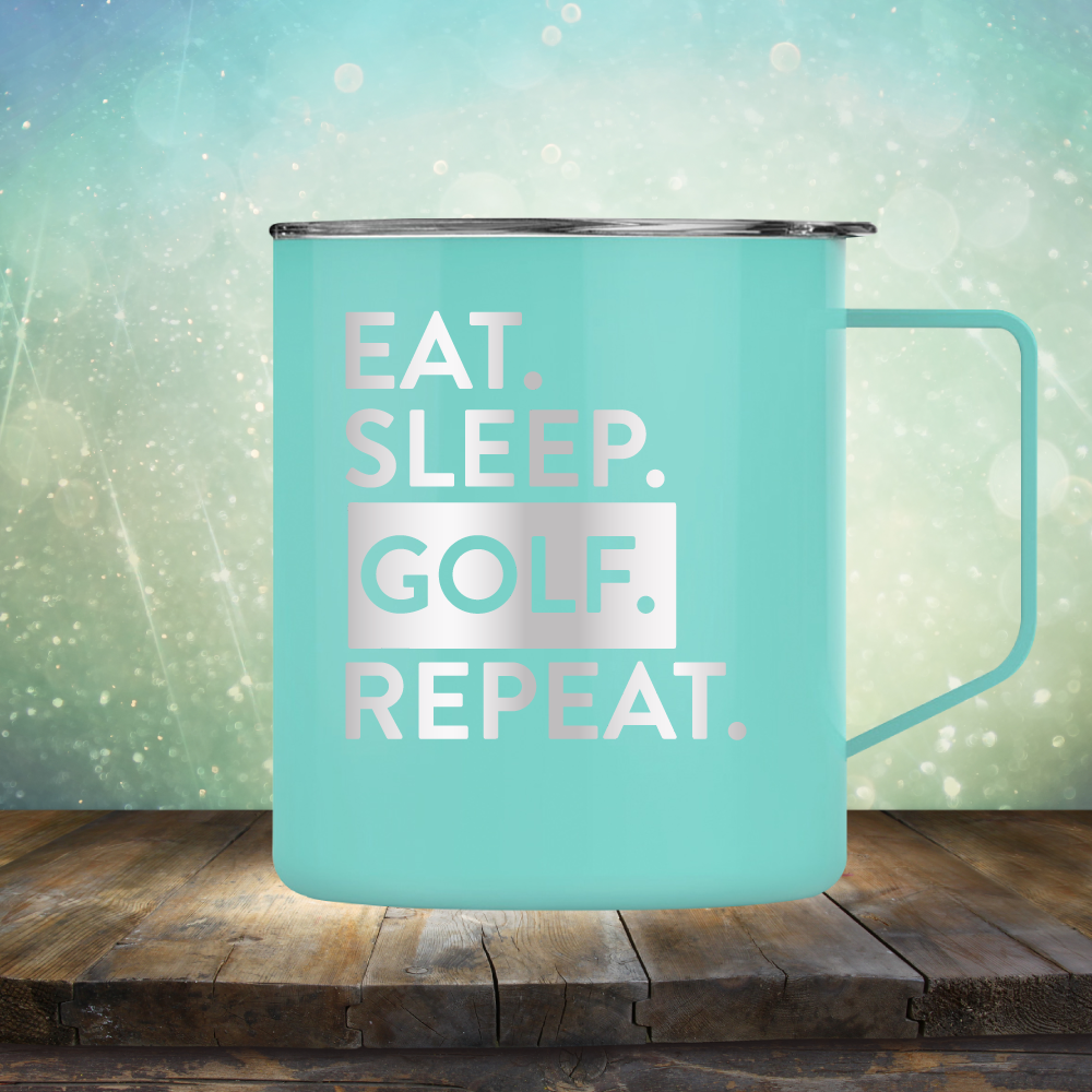 Eat Sleep Golf Repeat - Laser Etched Tumbler Mug