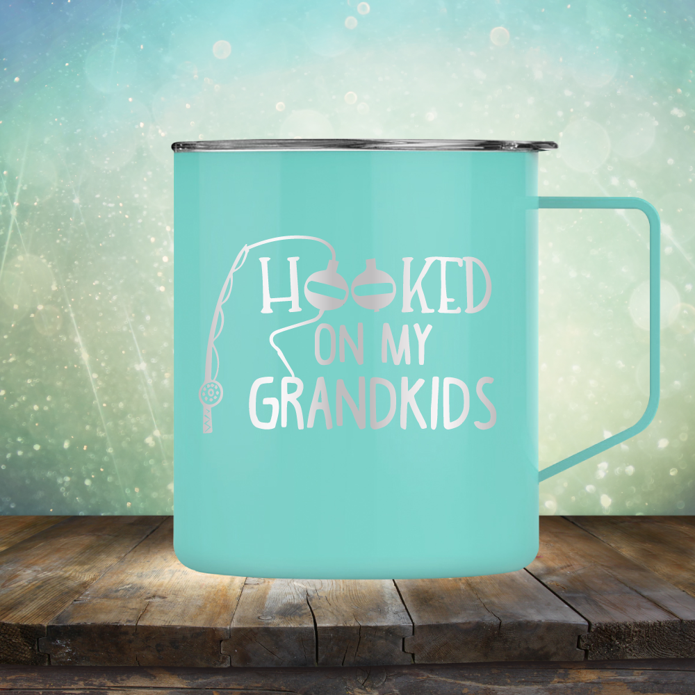 Hooked On My Grandkids - Laser Etched Tumbler Mug