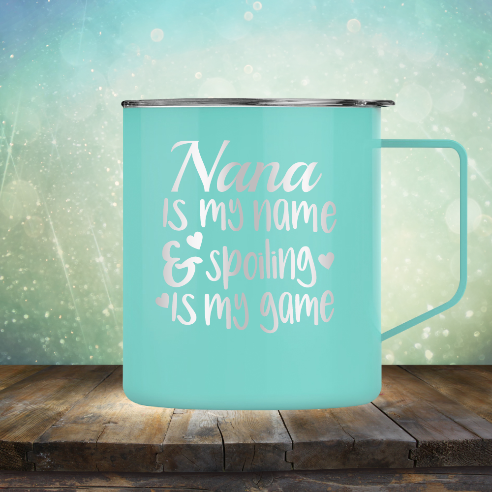 Grandma Is My Name, Spoiling Is My Game – Engraved Stainless Steel Tumbler,  Grandma Gift Mug – 3C Etching LTD