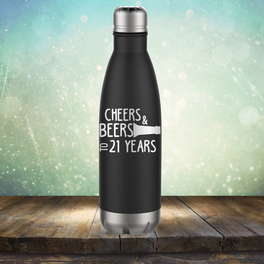 Cheers & Beers to 21 Years - Laser Etched Tumbler Mug