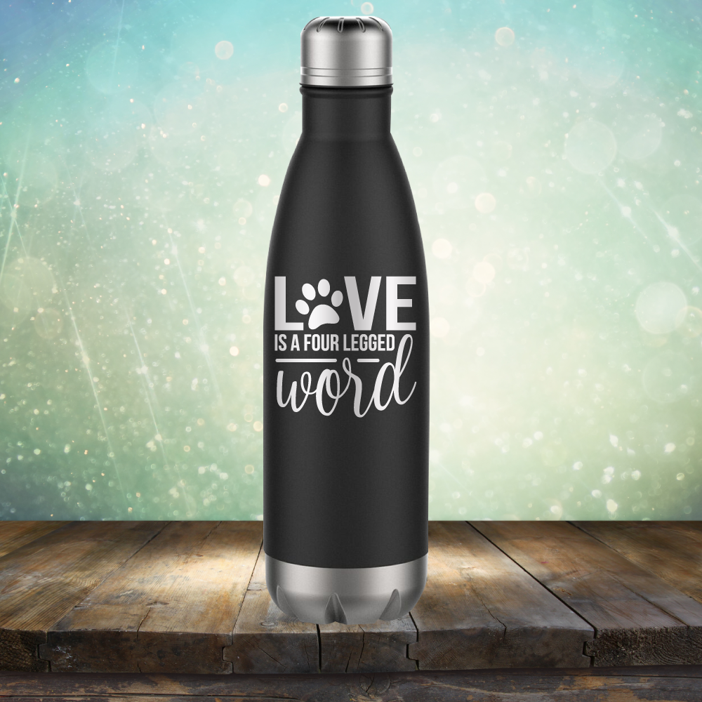 Love is A Four Legged Word - Laser Etched Tumbler Mug