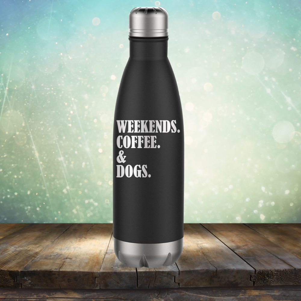 Weekends, Coffee &amp; Dogs - Laser Etched Tumbler Mug
