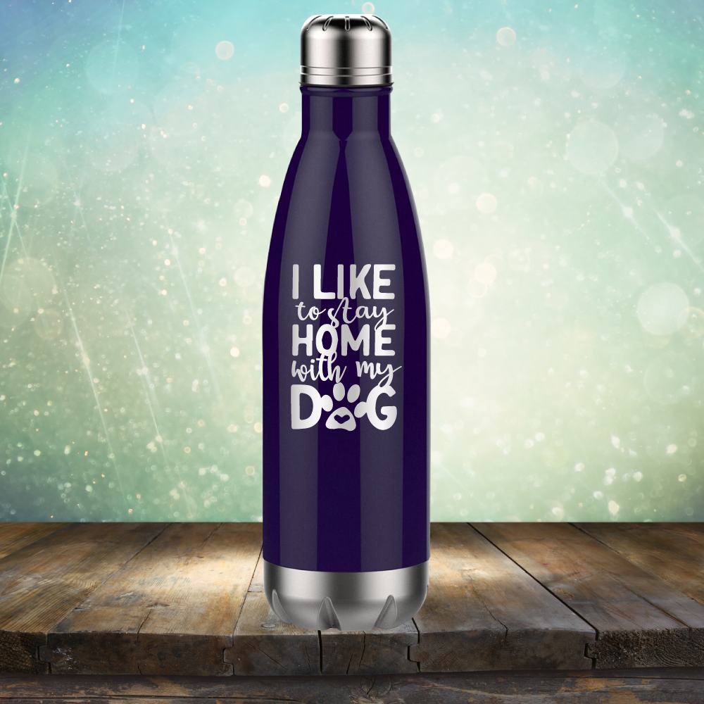 Stay Home With Dog - Laser Etched Tumbler Mug