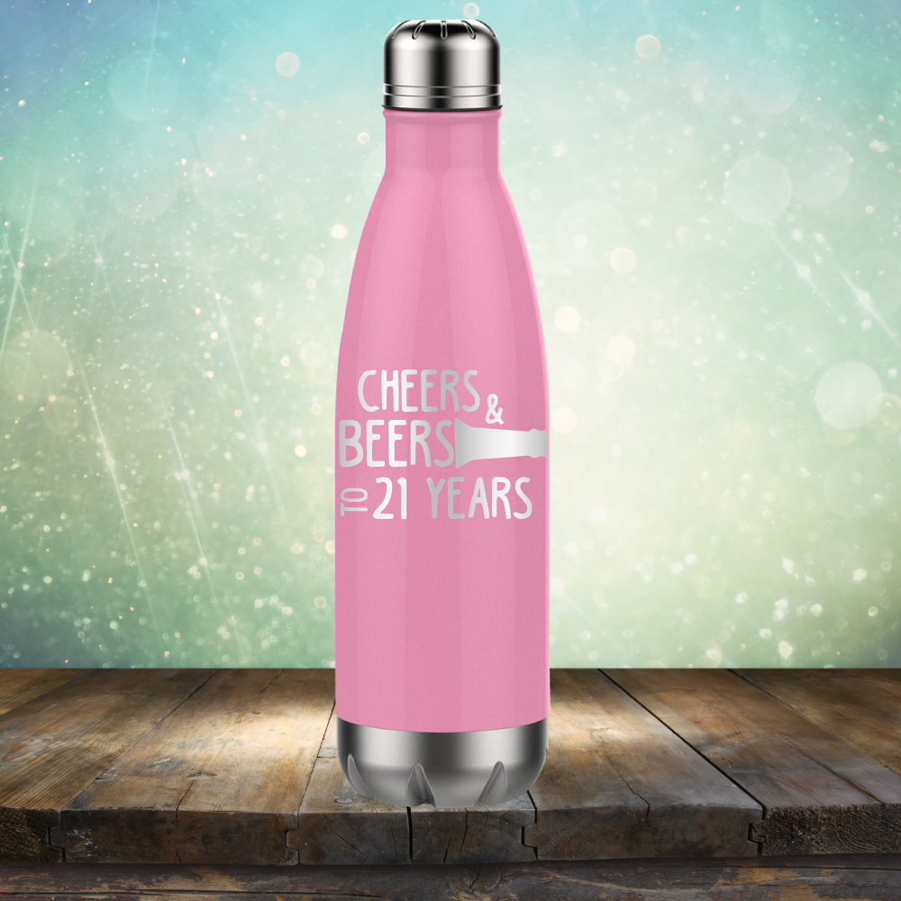 Cheers & Beers to 21 Years - Laser Etched Tumbler Mug