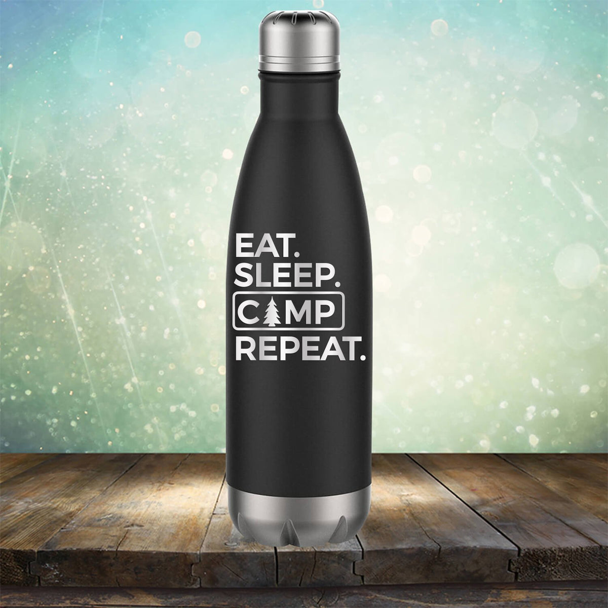 Eat Sleep Camp Repeat - Laser Etched Tumbler Mug