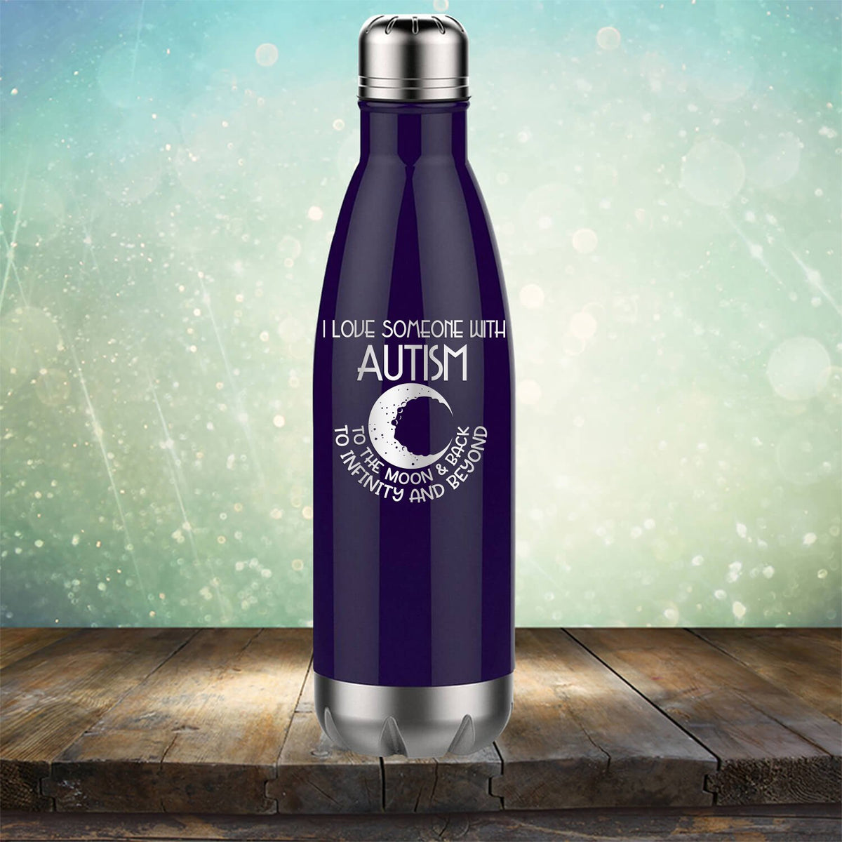 I Love Someone with the Autism to the Moon &amp; Back - Laser Etched Tumbler Mug