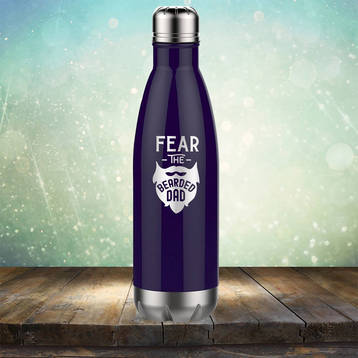 Fear The Bearded Dad - Laser Etched Tumbler Mug