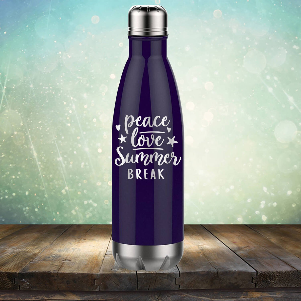 Peace Love Summer Break - Laser Etched Tumbler Mug