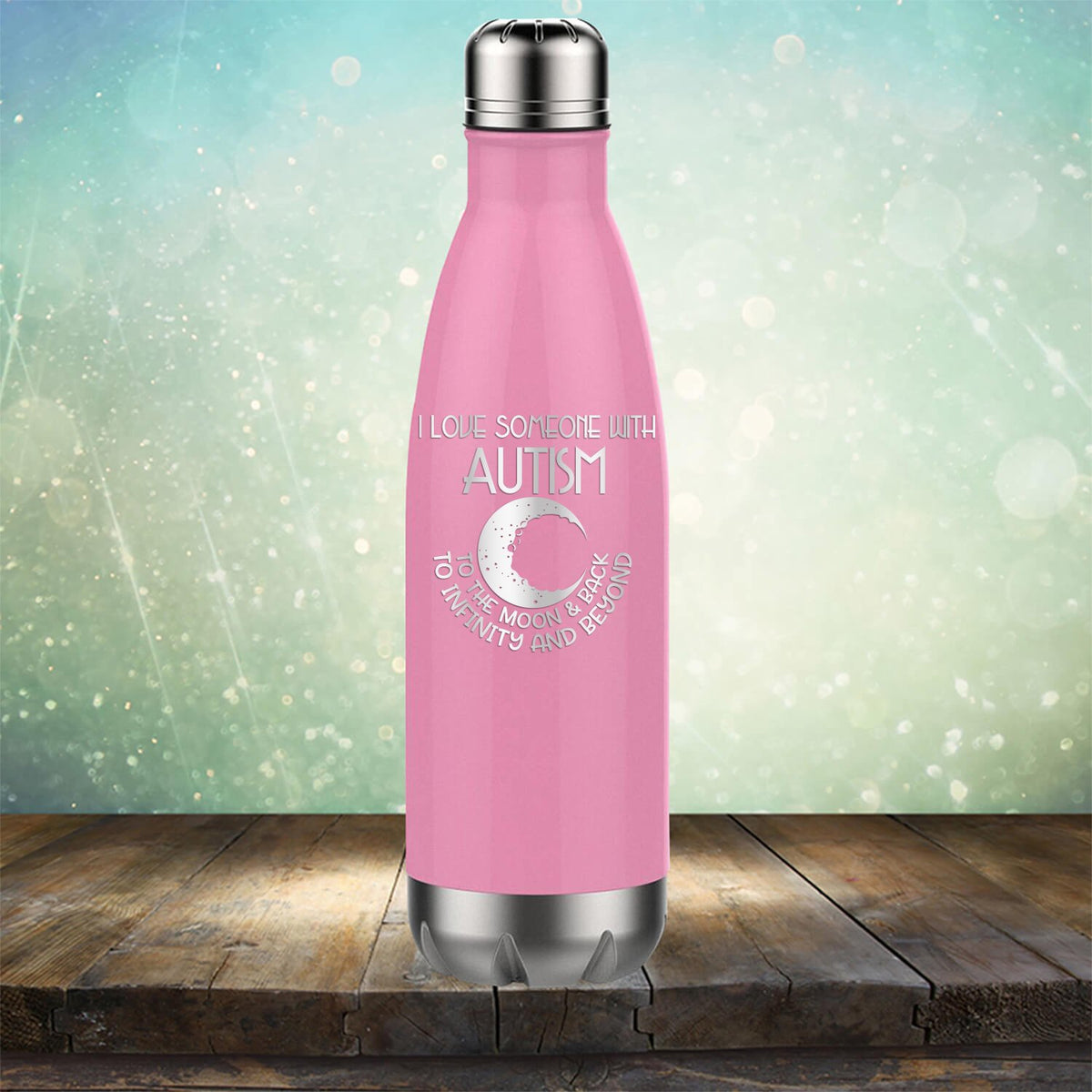 I Love Someone with the Autism to the Moon &amp; Back - Laser Etched Tumbler Mug