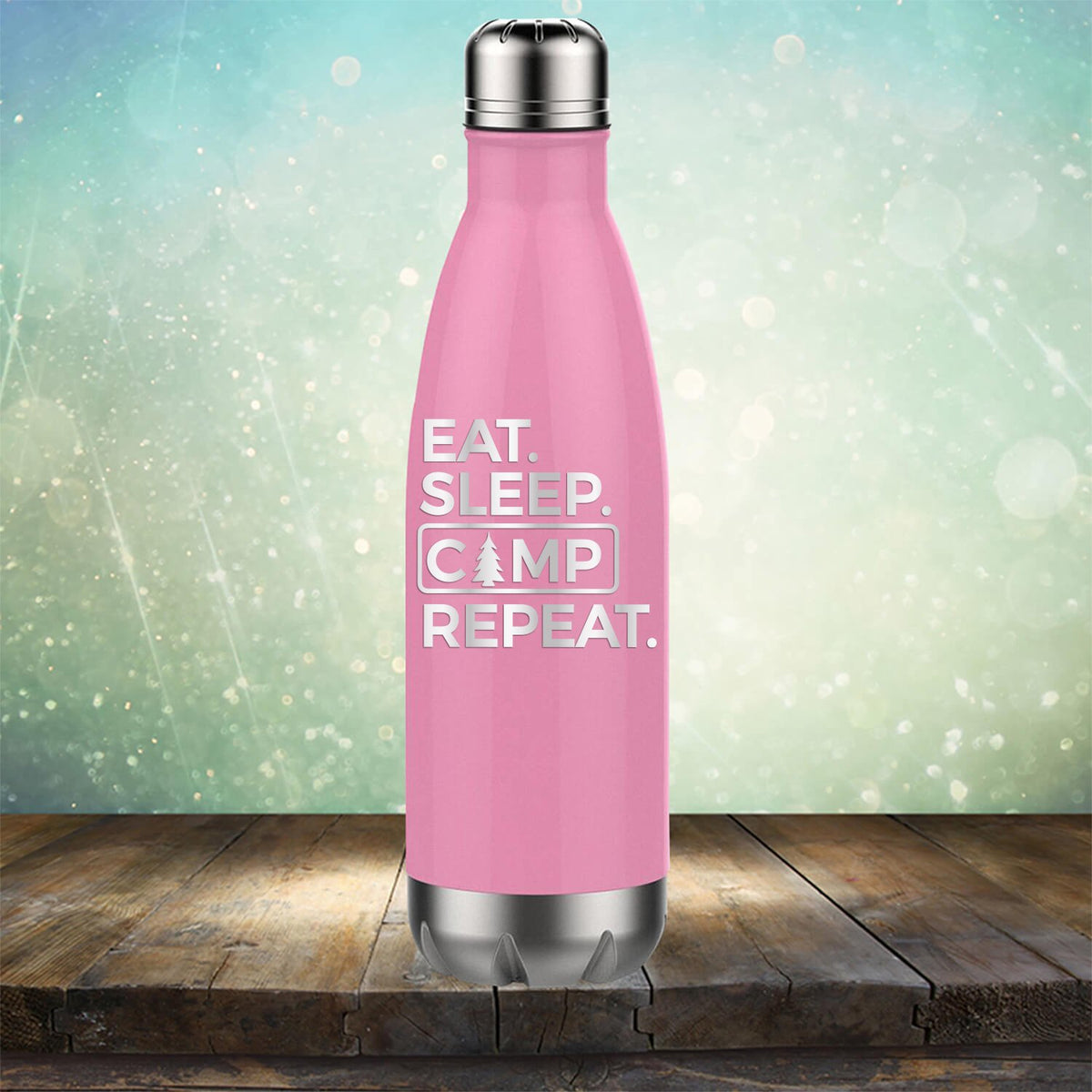 Eat Sleep Camp Repeat - Laser Etched Tumbler Mug