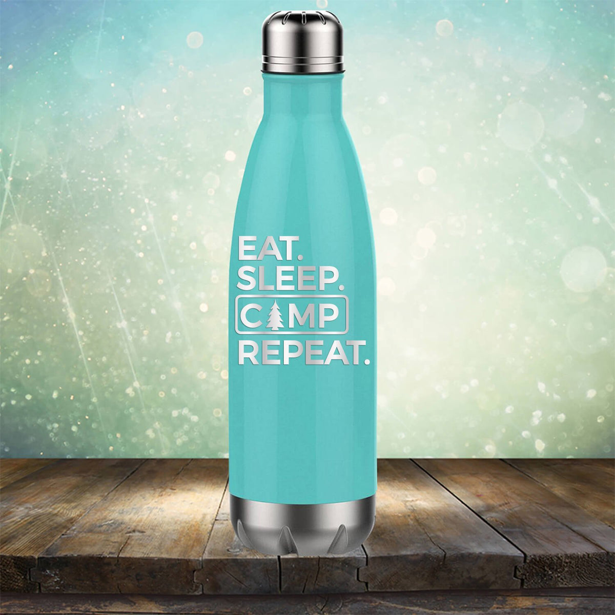 Eat Sleep Camp Repeat - Laser Etched Tumbler Mug