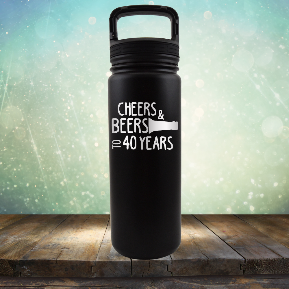 Cheers &amp; Beers to 40 Years - Laser Etched Tumbler Mug