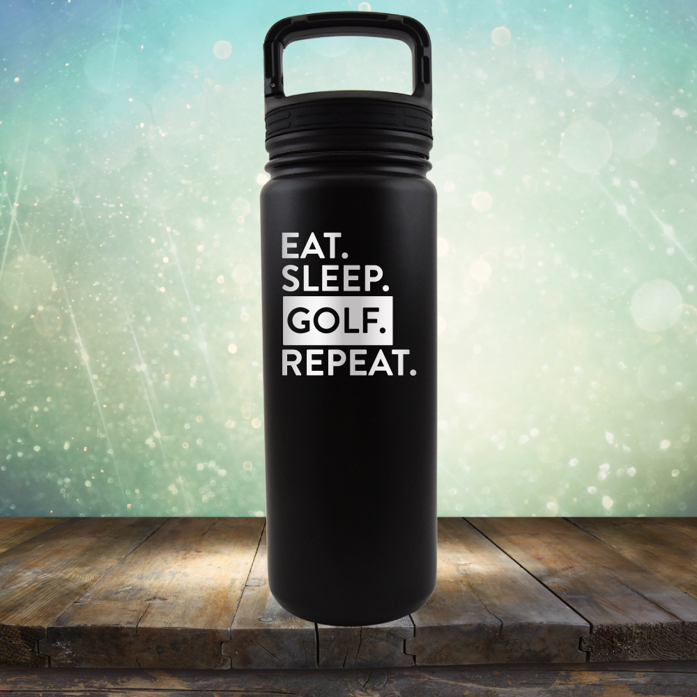 Eat Sleep Golf Repeat - Laser Etched Tumbler Mug