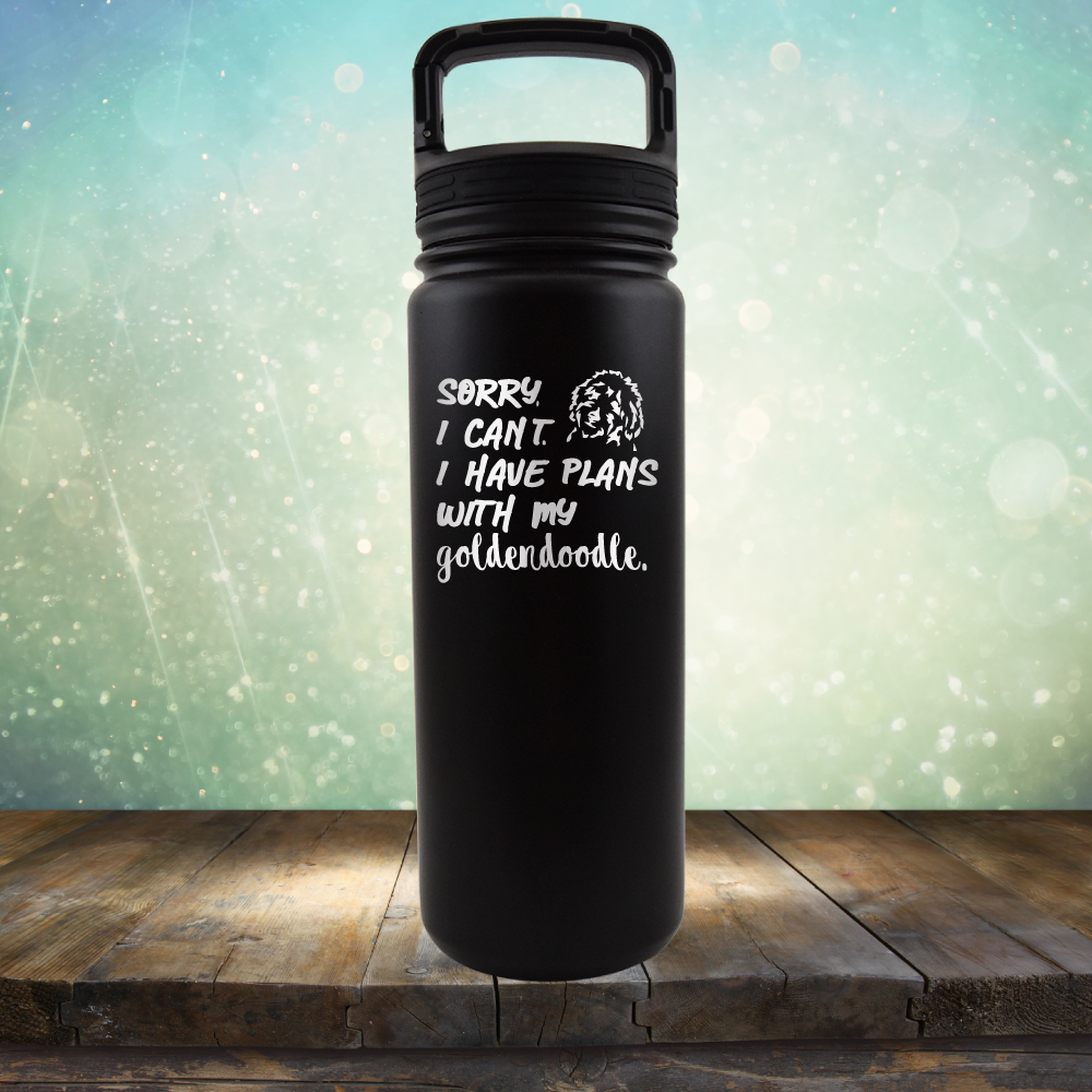 Sorry I Can&#39;t. I have Plans with my Goldendoodle - Laser Etched Tumbler Mug
