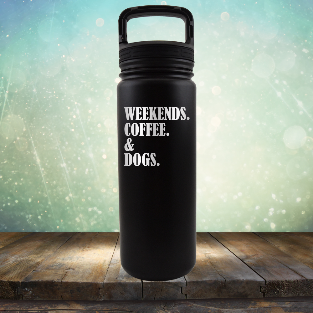 Weekends, Coffee &amp; Dogs - Laser Etched Tumbler Mug