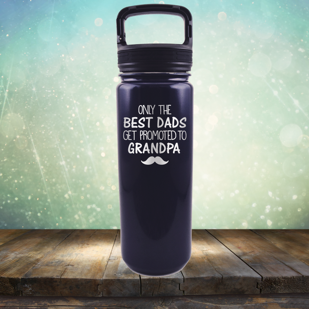 Best Dads Get Promoted to Grandpa - Laser Etched Tumbler Mug