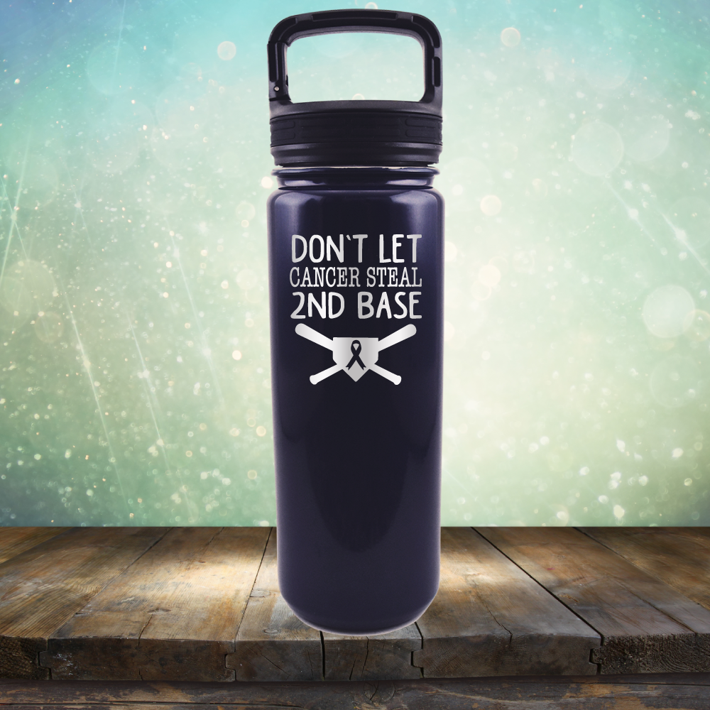 Don&#39;t Let Cancer Steal 2nd Base - Laser Etched Tumbler Mug