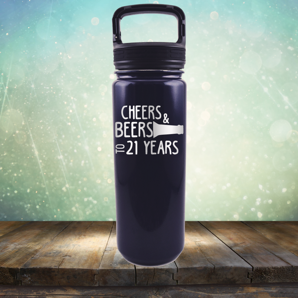Cheers & Beers to 21 Years - Laser Etched Tumbler Mug