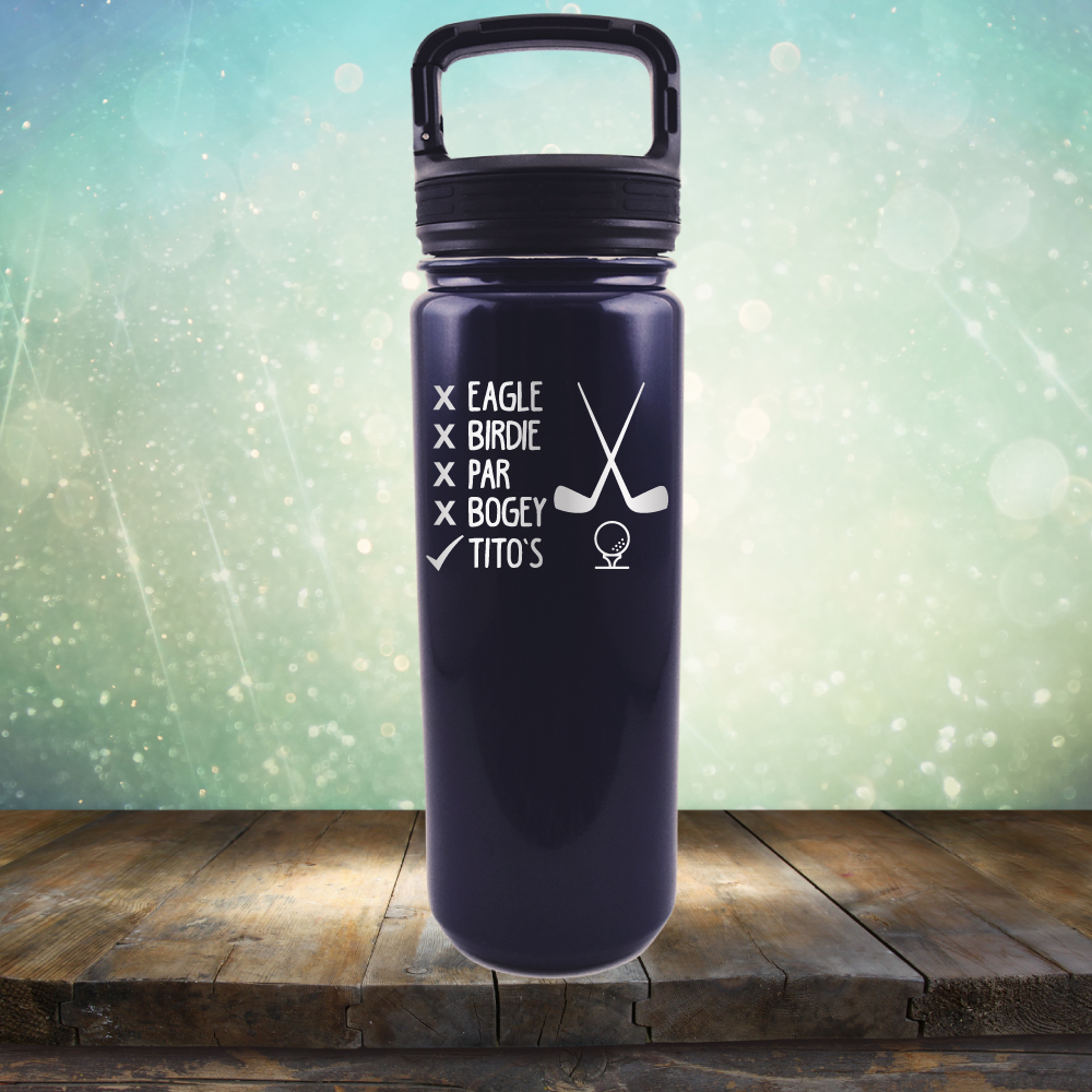 Eagle Birdie Par Bogey Tito&#39;s - Laser Etched Tumbler Mug