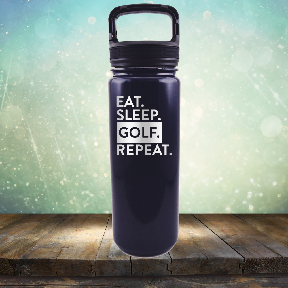 Eat Sleep Golf Repeat - Laser Etched Tumbler Mug