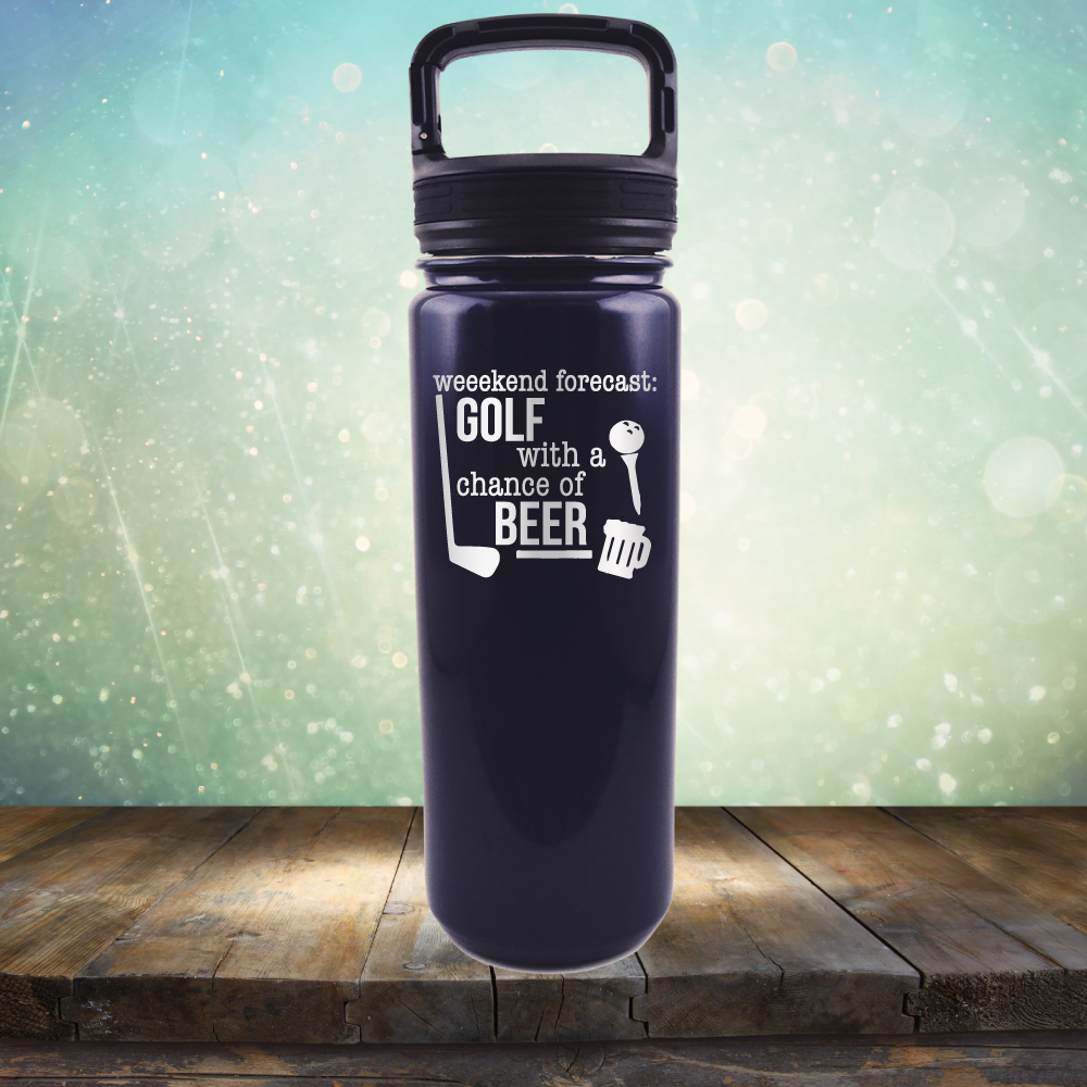 Weekend Forecast: Golf with a Chance of Beer - Laser Etched Tumbler Mug