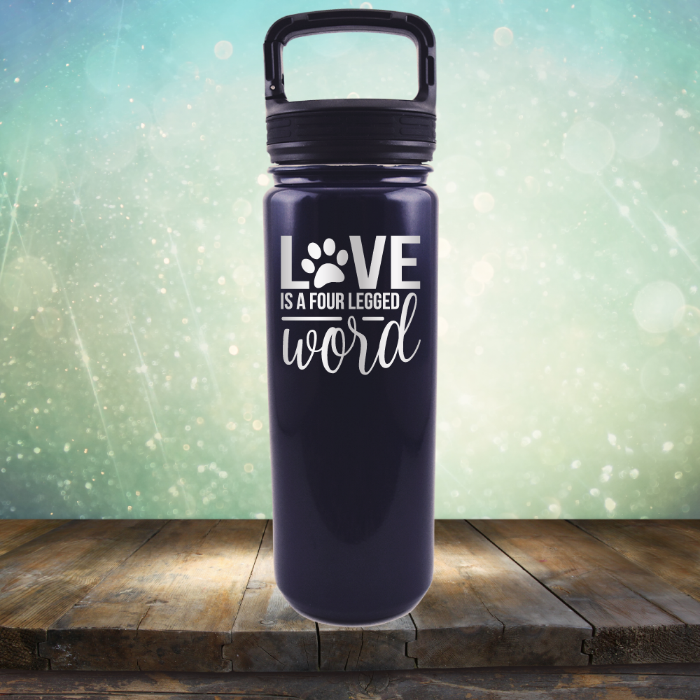 Love is A Four Legged Word - Laser Etched Tumbler Mug