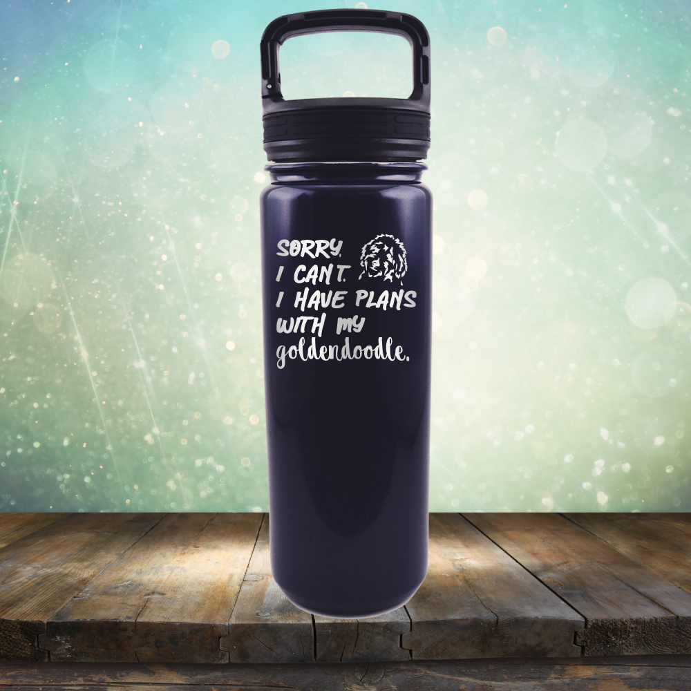 Sorry I Can&#39;t. I have Plans with my Goldendoodle - Laser Etched Tumbler Mug