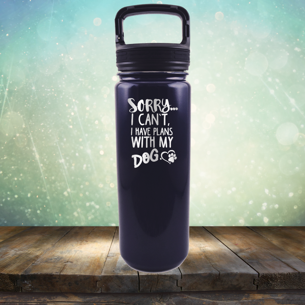 Sorry I Can&#39;t, I Have Plans With My Dog - Laser Etched Tumbler Mug