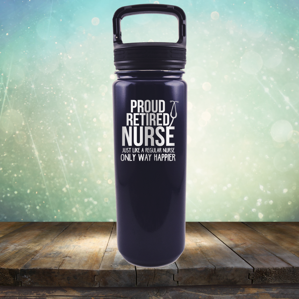 Proud Retired Nurse - Laser Etched Tumbler Mug