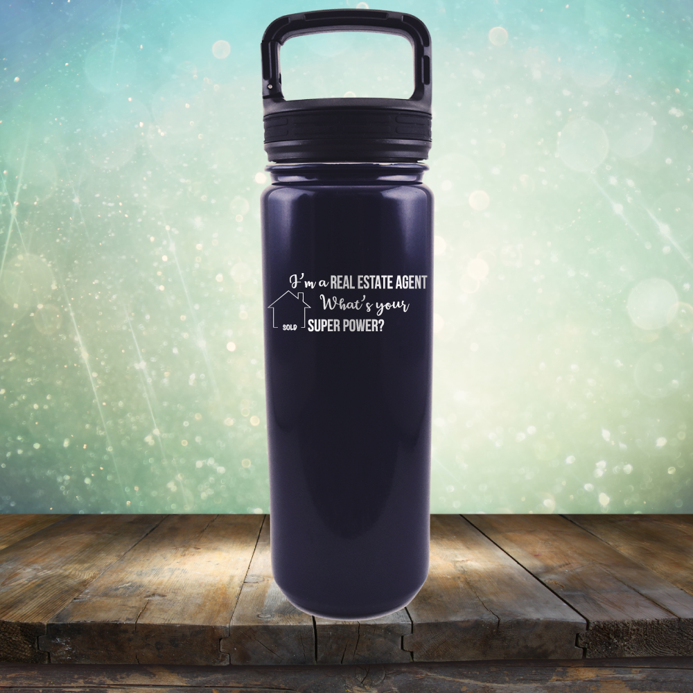 Real Estate Agent Super Power - Laser Etched Tumbler Mug