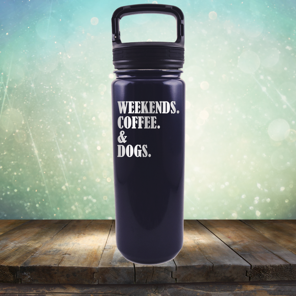 Weekends, Coffee &amp; Dogs - Laser Etched Tumbler Mug