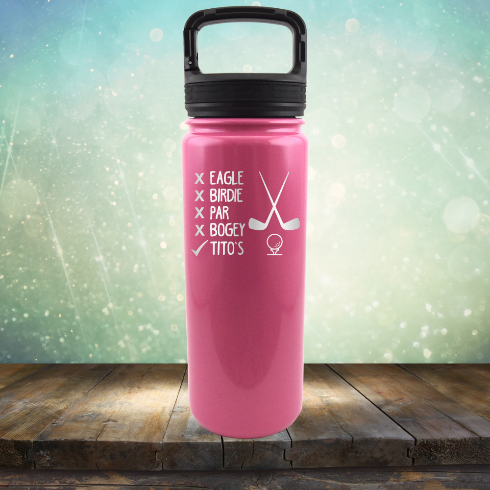 Eagle Birdie Par Bogey Tito&#39;s - Laser Etched Tumbler Mug
