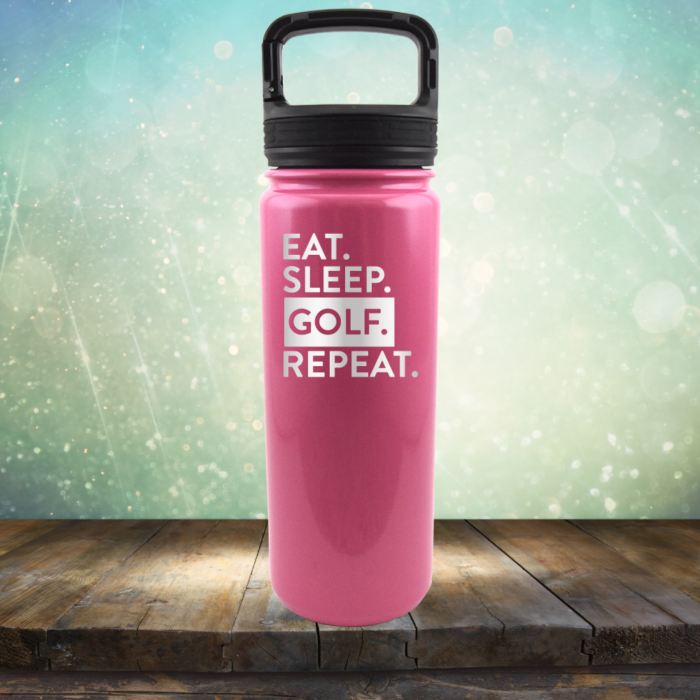 Eat Sleep Golf Repeat - Laser Etched Tumbler Mug