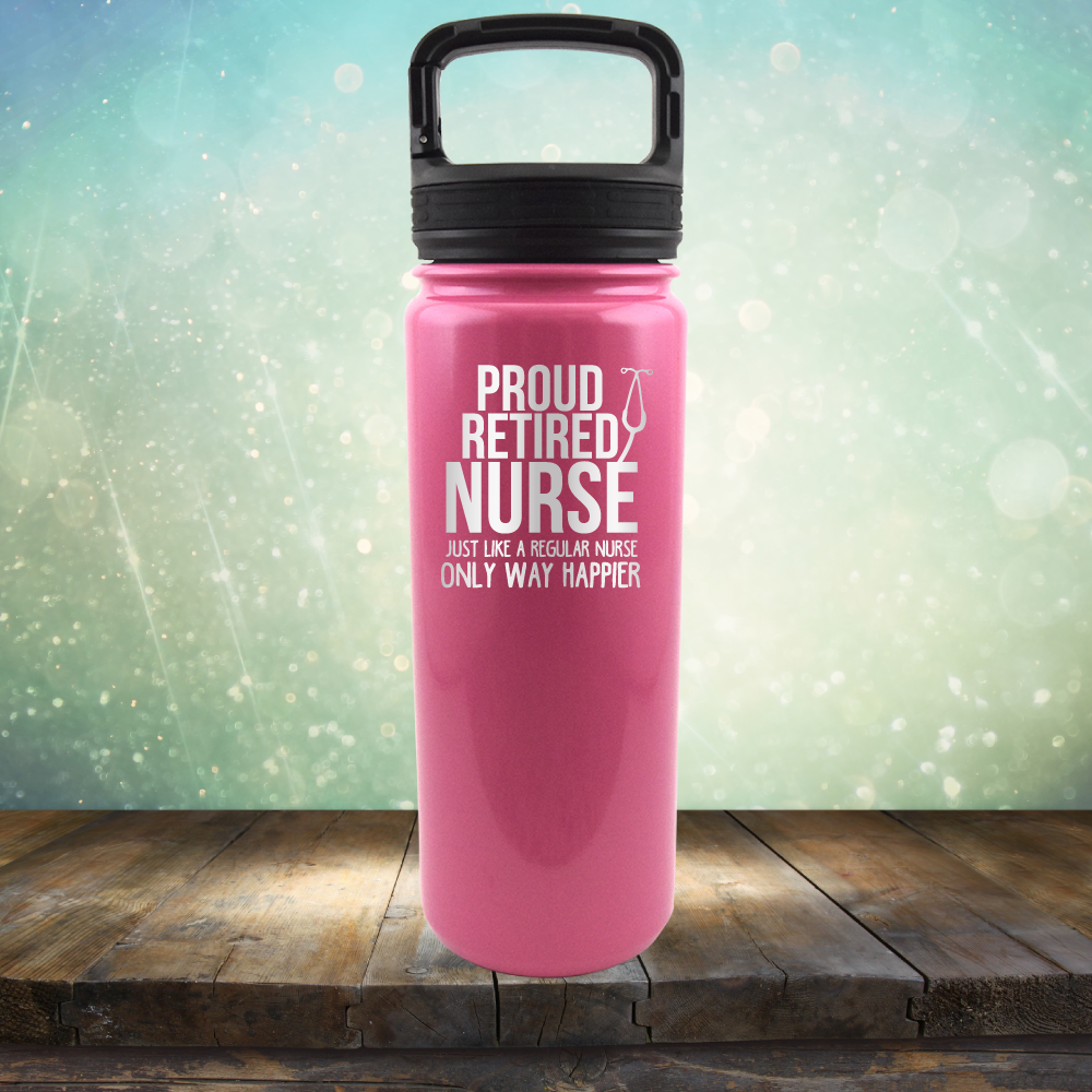 Proud Retired Nurse - Laser Etched Tumbler Mug