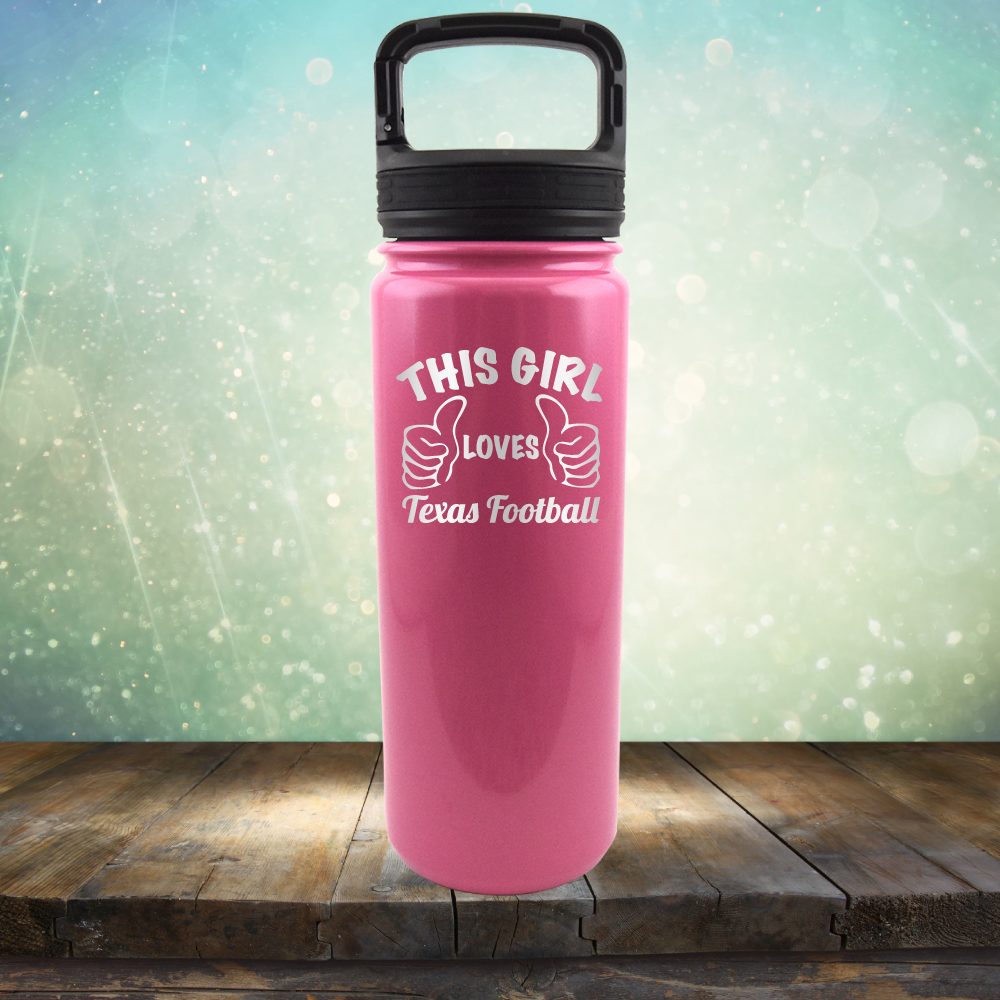 This Girl Loves Texas Football - Laser Etched Tumbler Mug