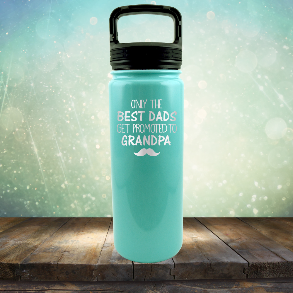 Best Dads Get Promoted to Grandpa - Laser Etched Tumbler Mug